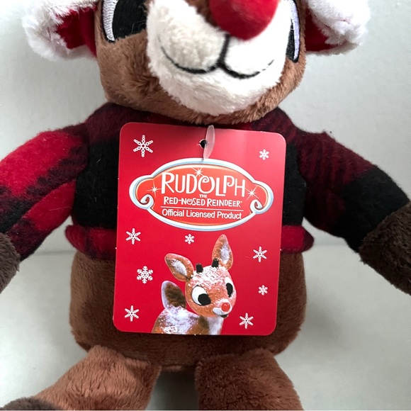 Brand New 9” Rudolph The Red-Nose Reindeer Plush - Picture 4 of 5